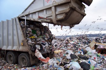 waste, muda, garbage, garbage truck, land fill